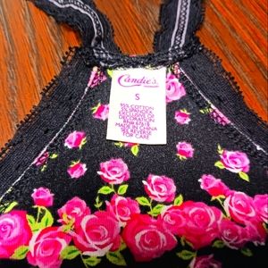 🖤💗🖤Candie's Scalloped Lace Strap Tank Top, Size S